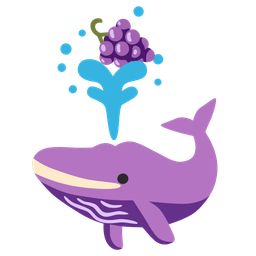 grapes and spouting whale