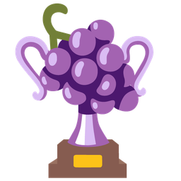 grapes and trophy