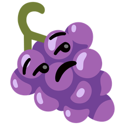 grapes and unamused face
