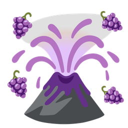 grapes and volcano