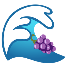grapes and water wave