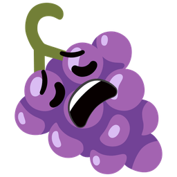 grapes and weary face