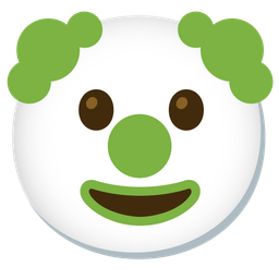 Green heart and Clown face