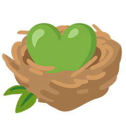 green heart and empty nest