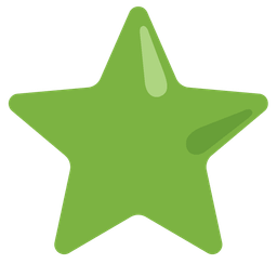 Green heart and Glowing star