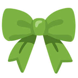green heart and ribbon