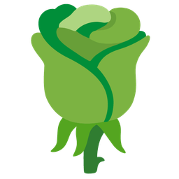 green heart and rose