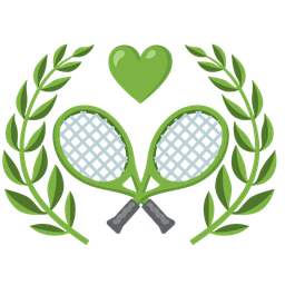 green heart and tennis