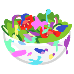 green salad and artist palette