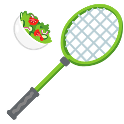 green salad and badminton