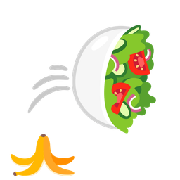 green salad and banana