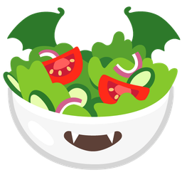 green salad and bat