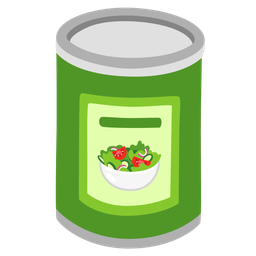 green salad and canned food