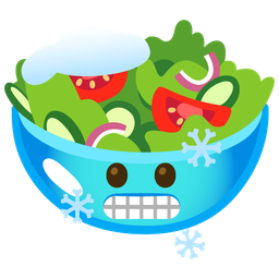 green salad and cold face