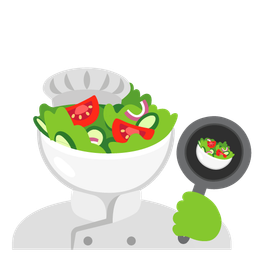 green salad and cooking