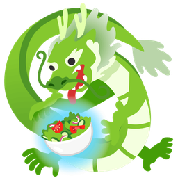 green salad and dragon