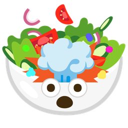 green salad and exploding head