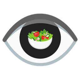 green salad and eye
