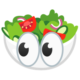 green salad and eyes