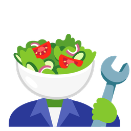green salad and hammer and wrench