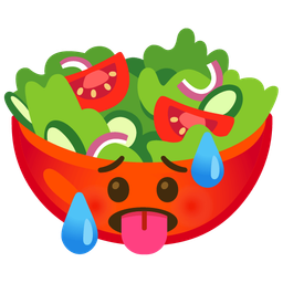 green salad and hot face