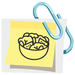 green salad and linked paperclips