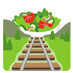 green salad and locomotive