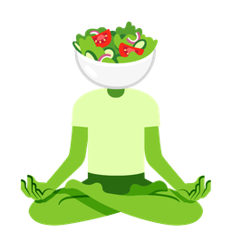 green salad and lotus