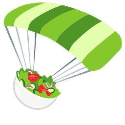 green salad and parachute