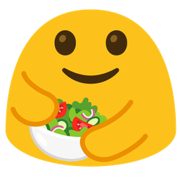 green salad and people hugging