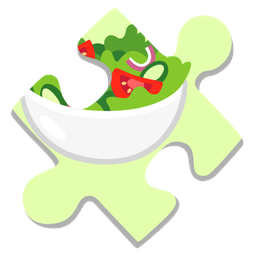 green salad and puzzle piece