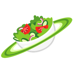 green salad and ringed planet