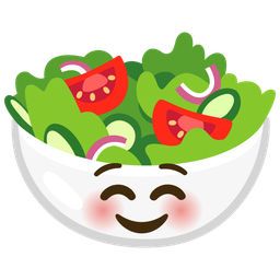 Green salad and Smiling face