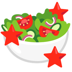 green salad and star