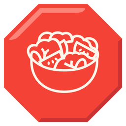 green salad and stop sign