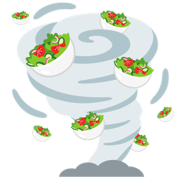 green salad and tornado