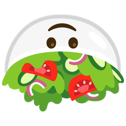 Green salad and Upside-down face