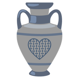 grey heart and amphora