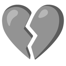 grey heart and broken heart