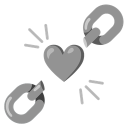 grey heart and chains