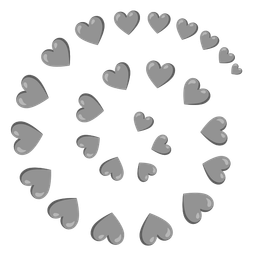 grey heart and cyclone