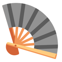 grey heart and folding hand fan