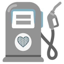 grey heart and fuel pump