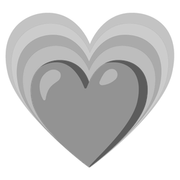 grey heart and growing heart