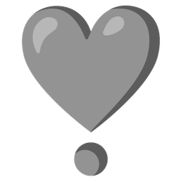 grey heart and heart exclamation