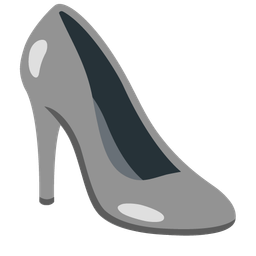grey heart and high-heeled shoe