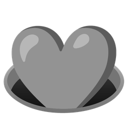 grey heart and hole