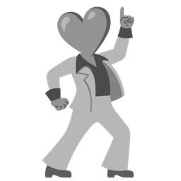 grey heart and mirror ball