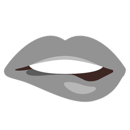 grey heart and mouth