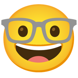 grey heart and nerd face